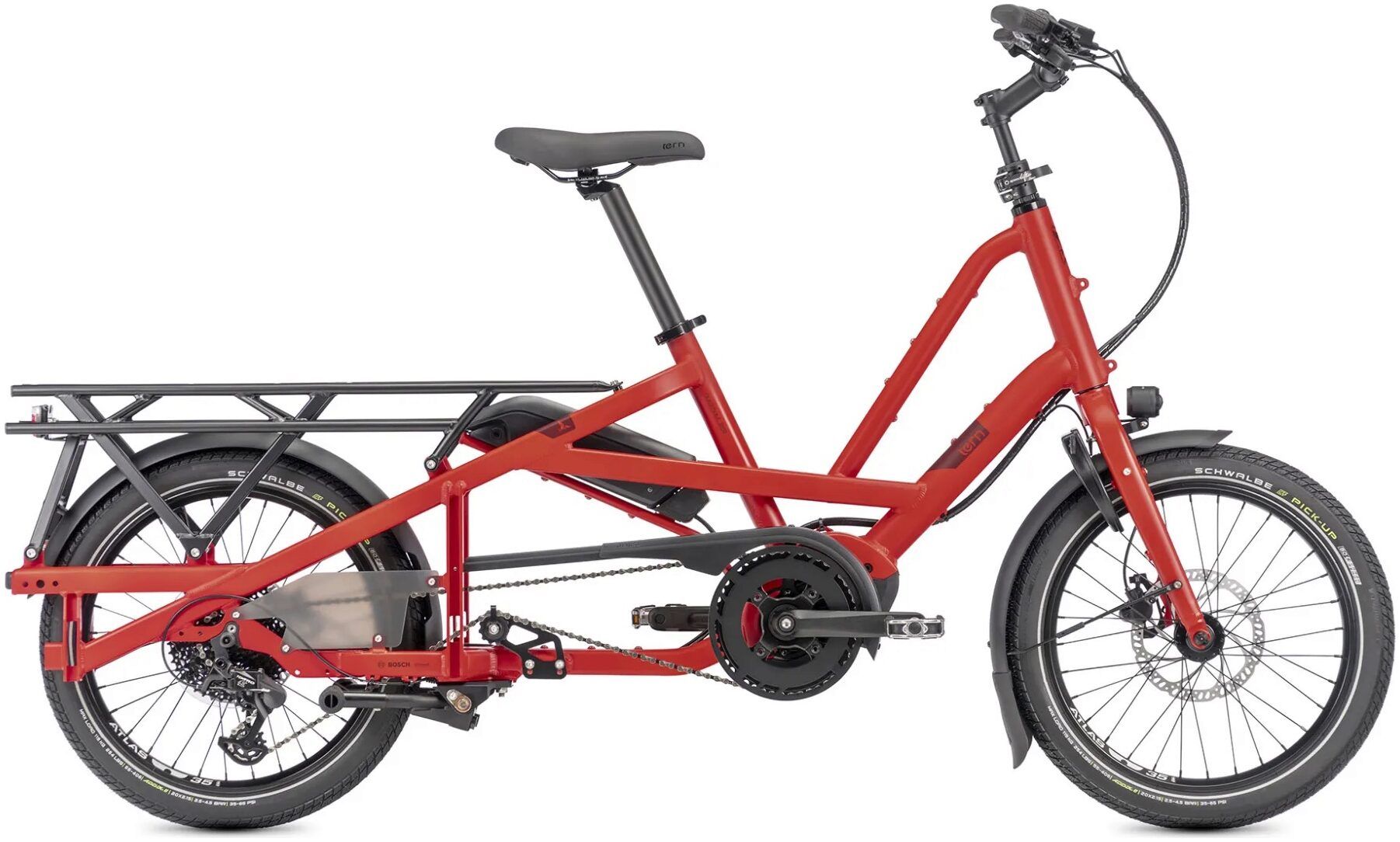 TNphotoQuickHaulLongD9gen1LRprofiletrafficredweb.jpg Tern Quick Haul Long D9 Electric Cargo Bike - Image 1